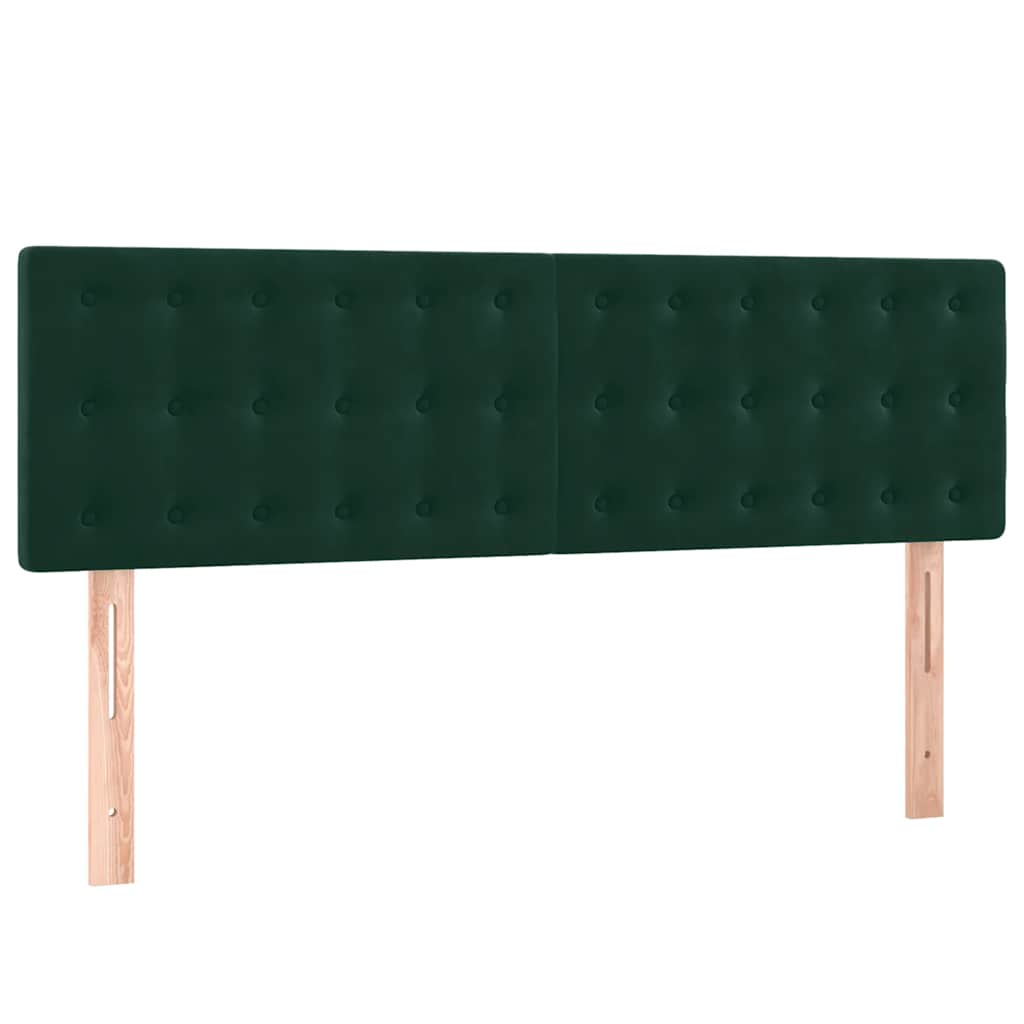 Boxspring met matras fluweel donkergroen 140x190 cm is nu te koop bij PeponiXL, paradijselijk wonen!