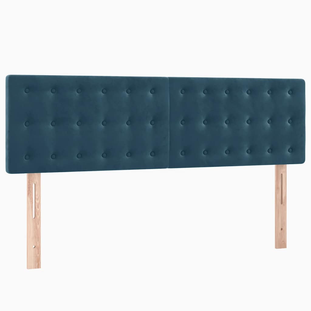Boxspring met matras fluweel donkerblauw 140x190 cm is nu te koop bij PeponiXL, paradijselijk wonen!