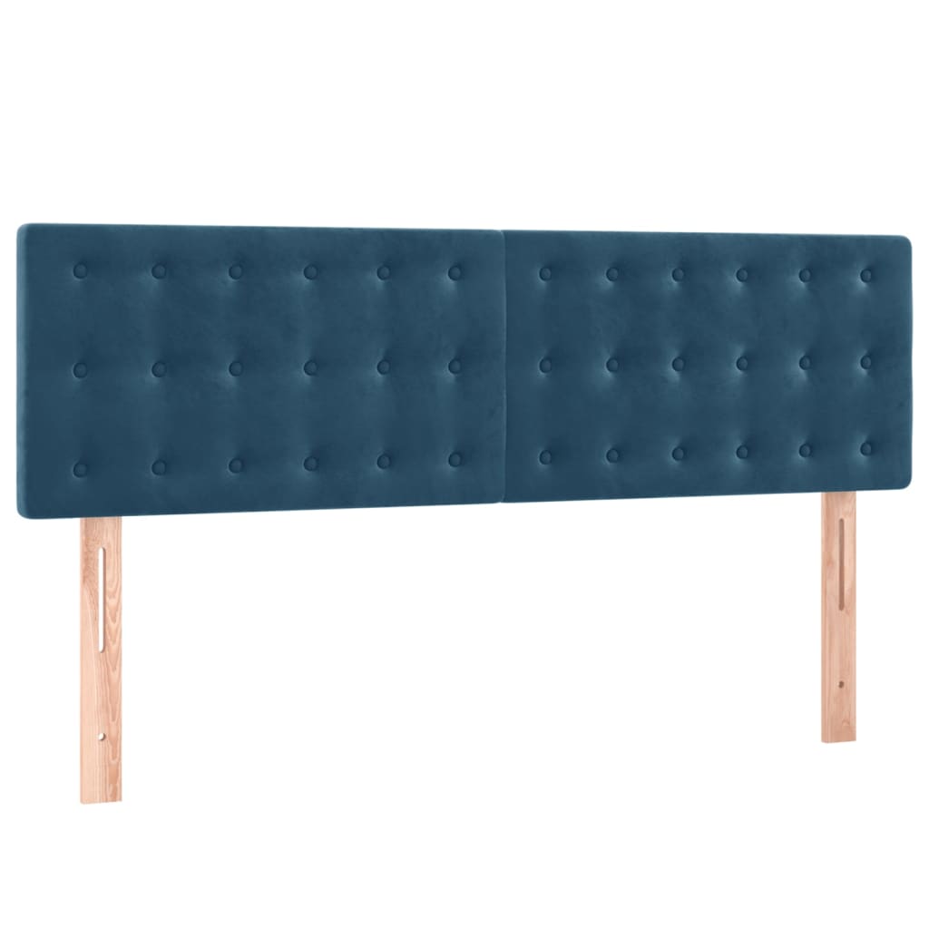 Boxspring met matras fluweel donkerblauw 140x200 cm is nu te koop bij PeponiXL, paradijselijk wonen!