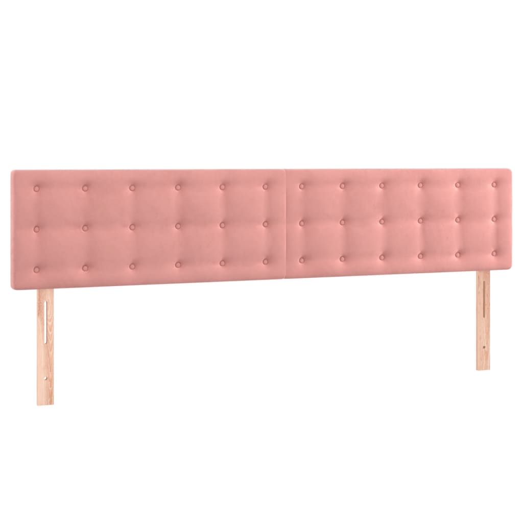 Boxspring met matras fluweel roze 180x200 cm is nu te koop bij PeponiXL, paradijselijk wonen!