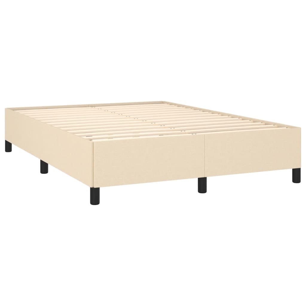 Boxspring met matras stof crèmekleurig 140x200 cm is nu te koop bij PeponiXL, paradijselijk wonen!