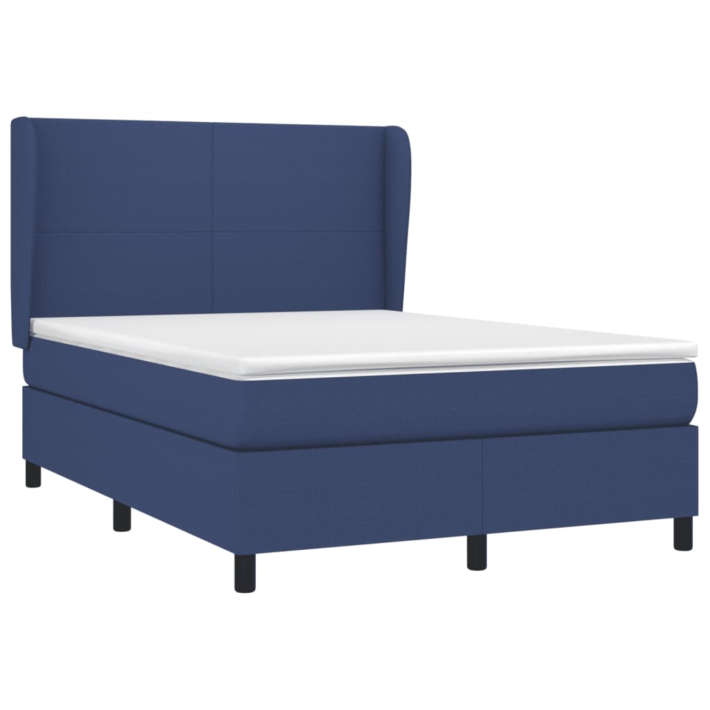 Boxspring met matras stof blauw 140x200 cm is nu te koop bij PeponiXL, paradijselijk wonen!