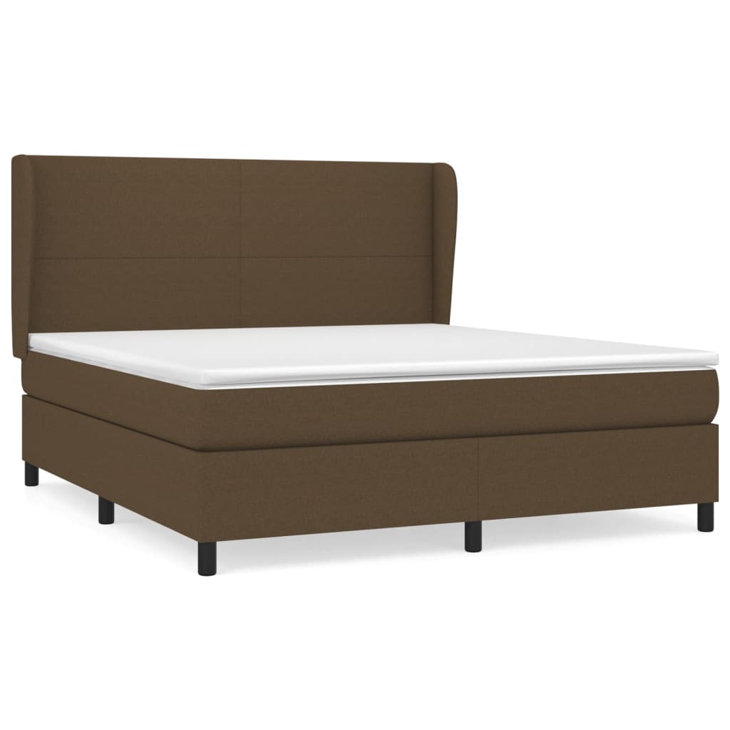 Boxspring met matras stof donkerbruin 160x200 cm is nu te koop bij PeponiXL, paradijselijk wonen!