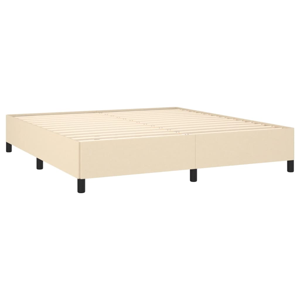 Boxspring met matras stof crèmekleurig 180x200 cm is nu te koop bij PeponiXL, paradijselijk wonen!