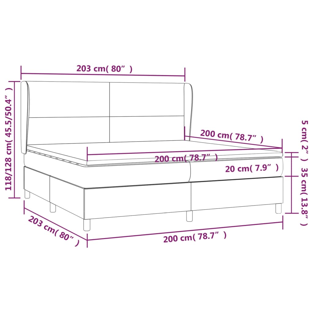 Boxspring met matras stof zwart 200x200 cm is nu te koop bij PeponiXL, paradijselijk wonen!