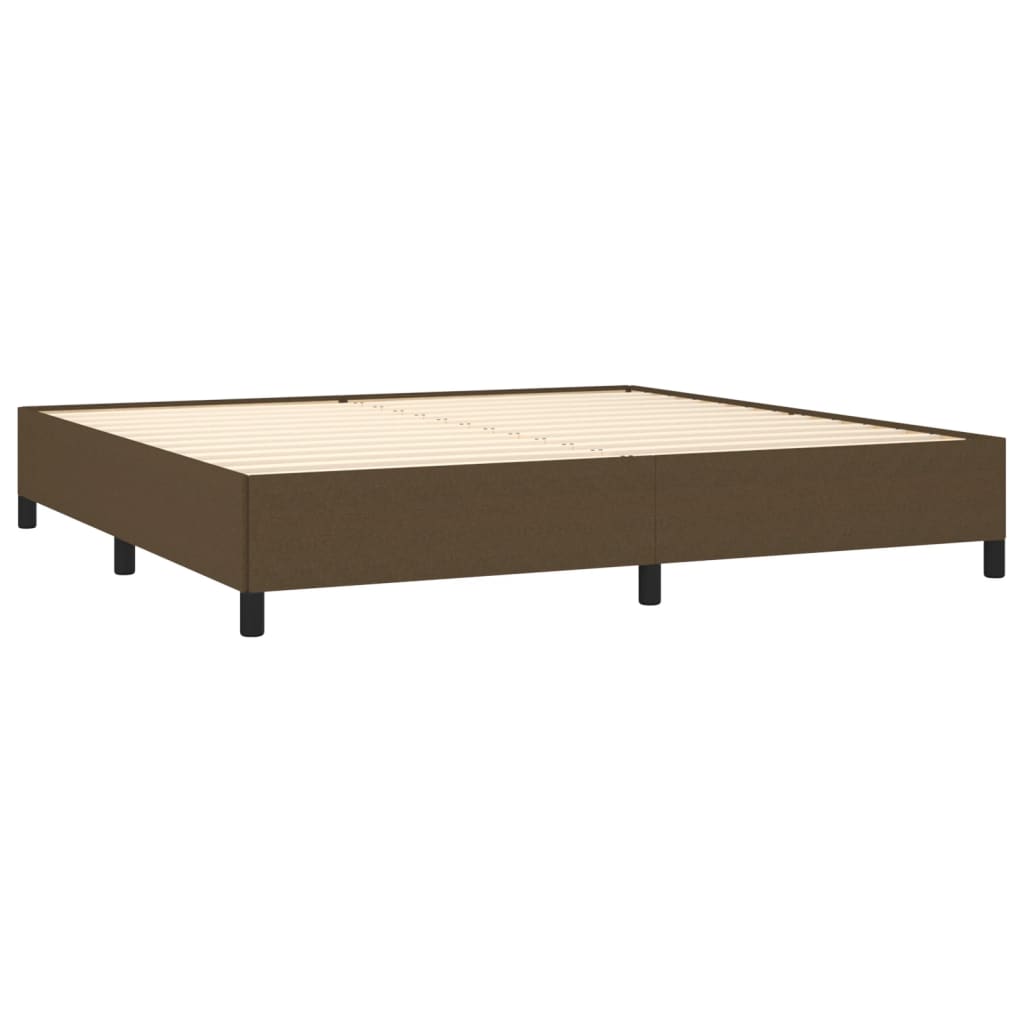 Boxspring met matras stof donkerbruin 200x200 cm is nu te koop bij PeponiXL, paradijselijk wonen!