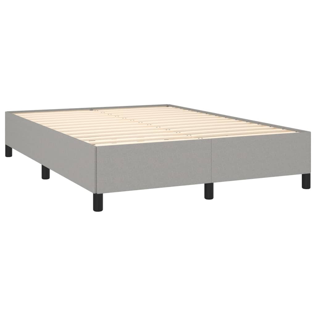 Boxspring met matras stof lichtgrijs 140x200 cm is nu te koop bij PeponiXL, paradijselijk wonen!