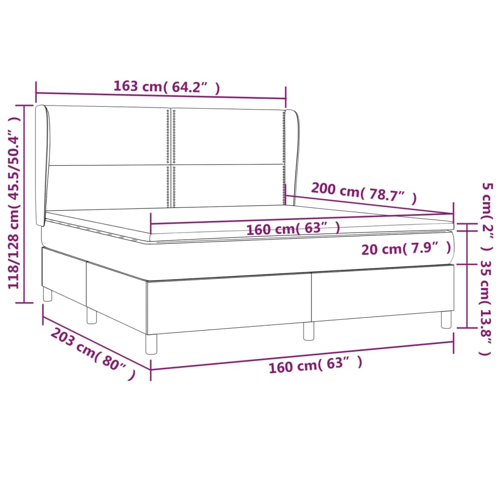 Boxspring met matras stof zwart 160x200 cm is nu te koop bij PeponiXL, paradijselijk wonen!