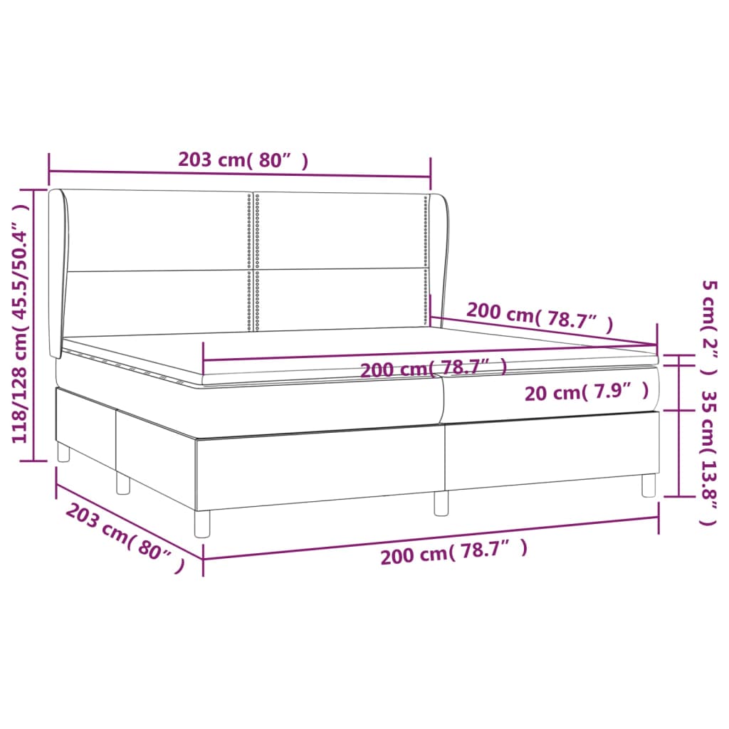 Boxspring met matras stof zwart 200x200 cm is nu te koop bij PeponiXL, paradijselijk wonen!