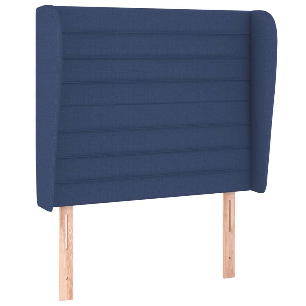 Boxspring met matras stof blauw 80x200 cm