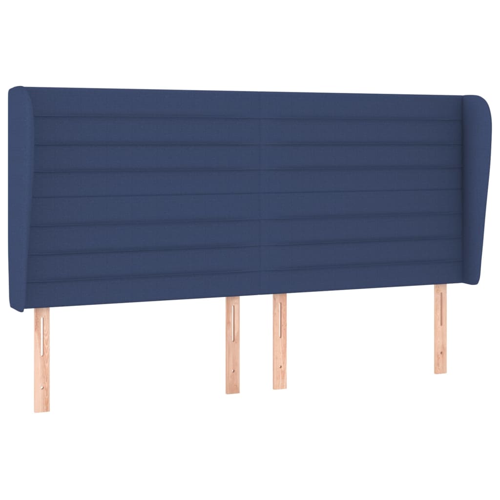 Boxspring met matras stof blauw 160x200 cm