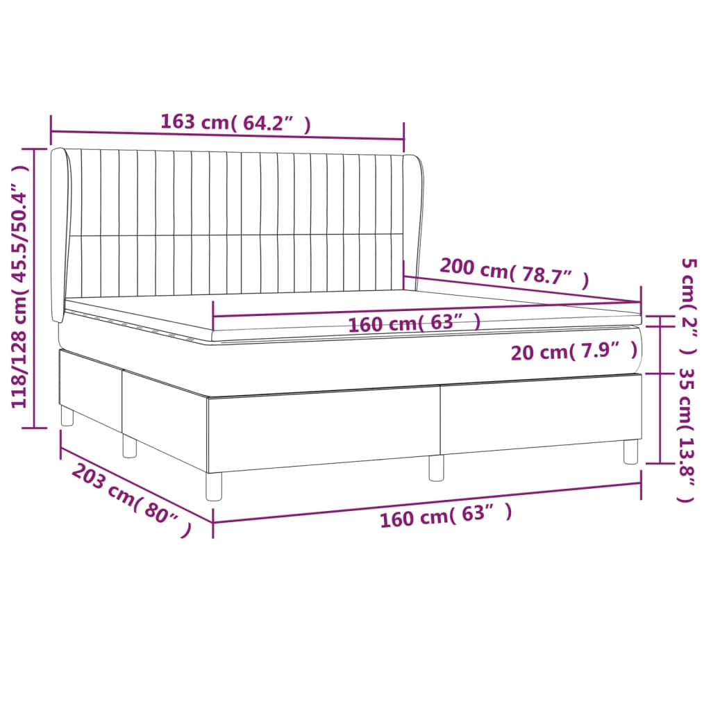 Boxspring met matras stof zwart 160x200 cm is nu te koop bij PeponiXL, paradijselijk wonen!