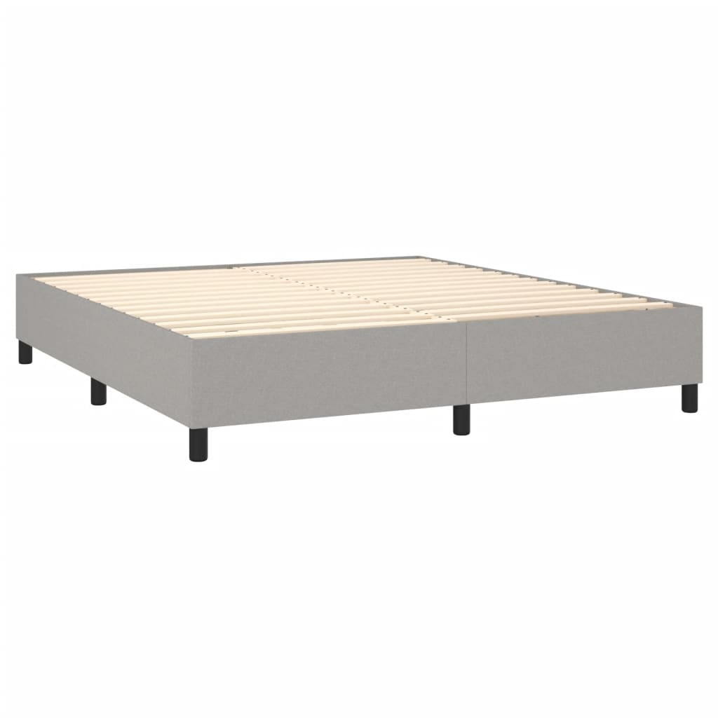 Boxspring met matras stof lichtgrijs 180x200 cm is nu te koop bij PeponiXL, paradijselijk wonen!