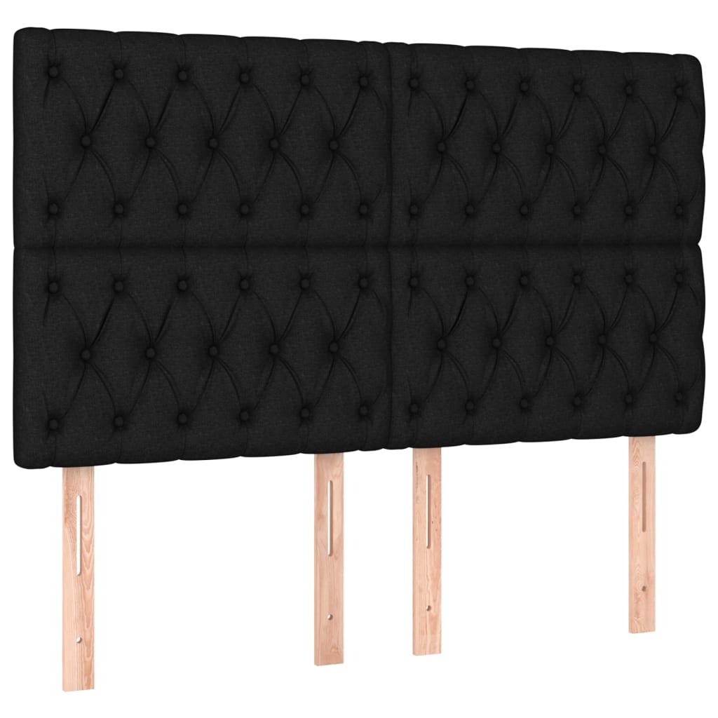 Boxspring met matras stof zwart 160x200 cm is nu te koop bij PeponiXL, paradijselijk wonen!