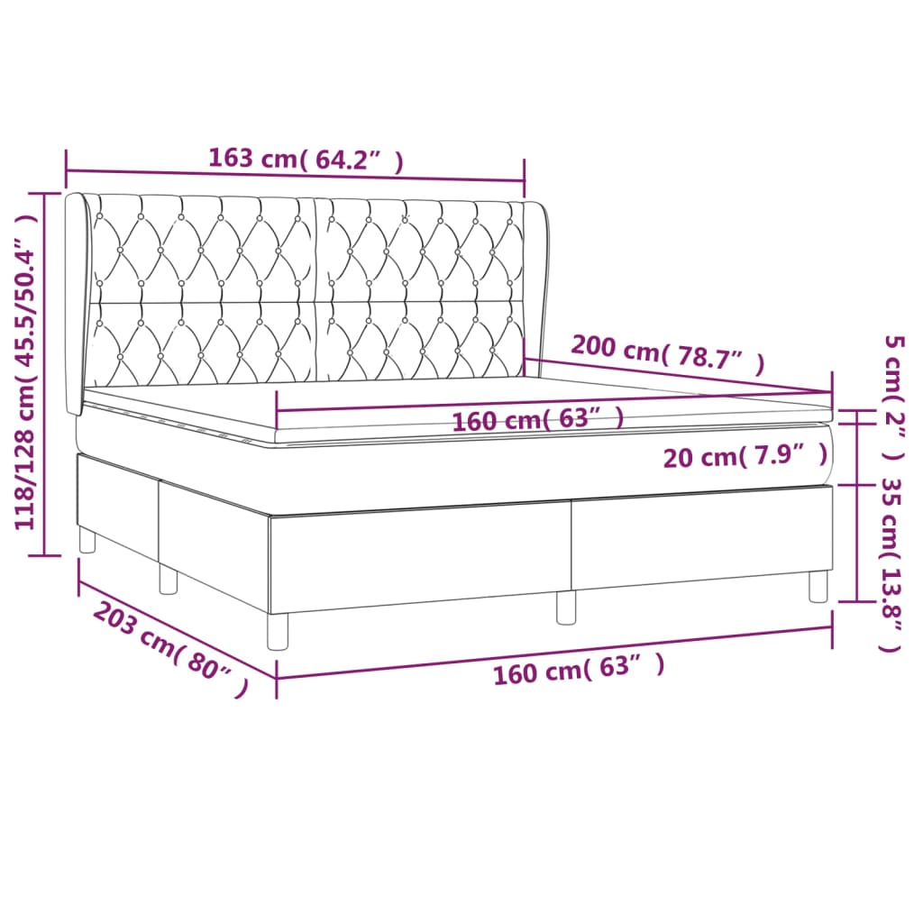 Boxspring met matras stof zwart 160x200 cm is nu te koop bij PeponiXL, paradijselijk wonen!