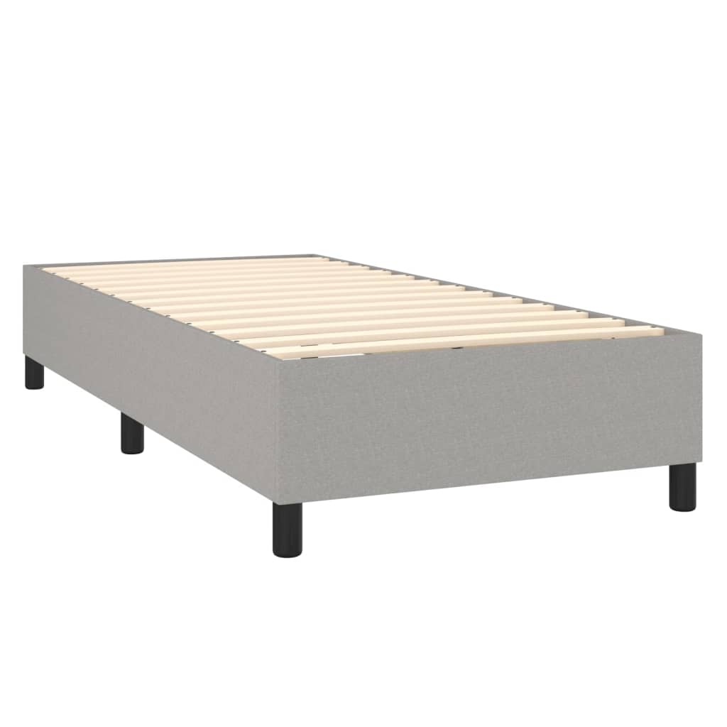 Boxspring met matras stof lichtgrijs 90x190 cm is nu te koop bij PeponiXL, paradijselijk wonen!