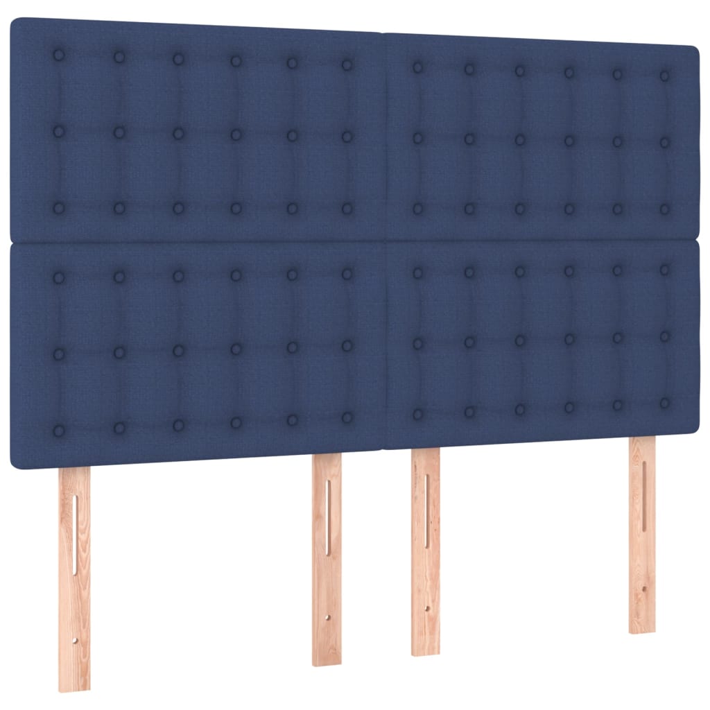 Boxspring met matras stof blauw 140x200 cm is nu te koop bij PeponiXL, paradijselijk wonen!