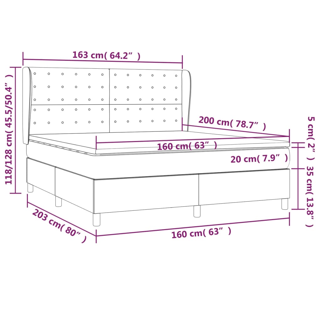 Boxspring met matras stof zwart 160x200 cm is nu te koop bij PeponiXL, paradijselijk wonen!