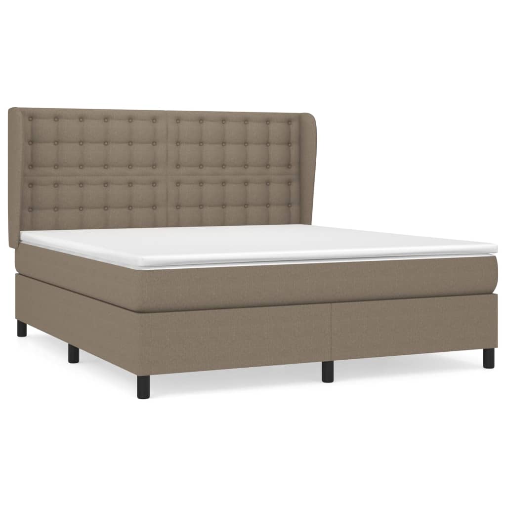 Boxspring met matras stof taupe 180x200 cm is nu te koop bij PeponiXL, paradijselijk wonen!