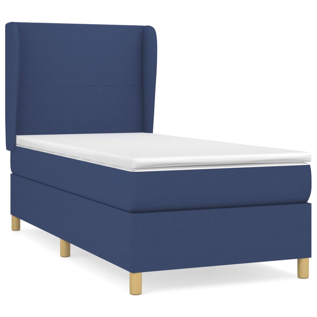 Boxspring met matras stof blauw 80x200 cm is nu te koop bij PeponiXL, paradijselijk wonen!