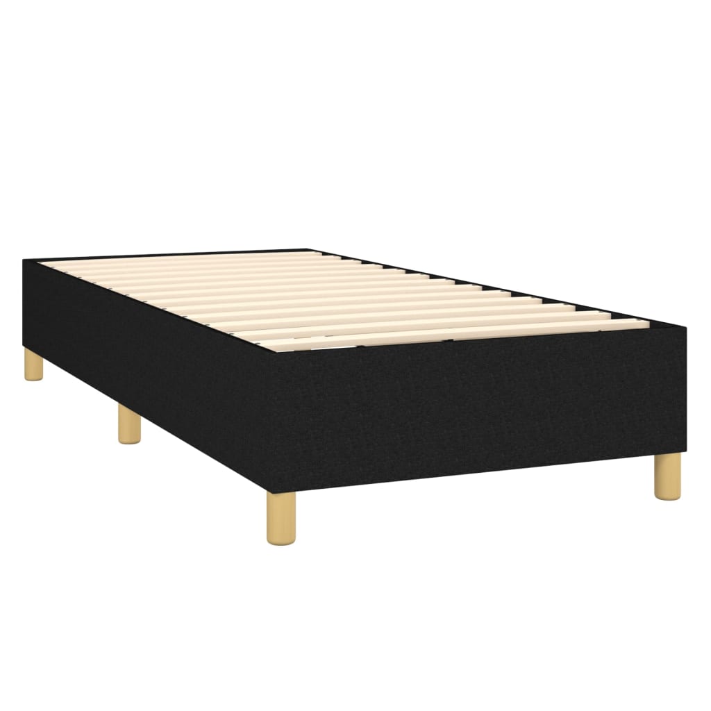 Boxspring met matras stof zwart 90x200 cm is nu te koop bij PeponiXL, paradijselijk wonen!