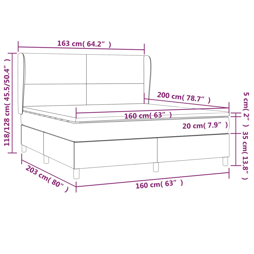 Boxspring met matras stof zwart 160x200 cm is nu te koop bij PeponiXL, paradijselijk wonen!