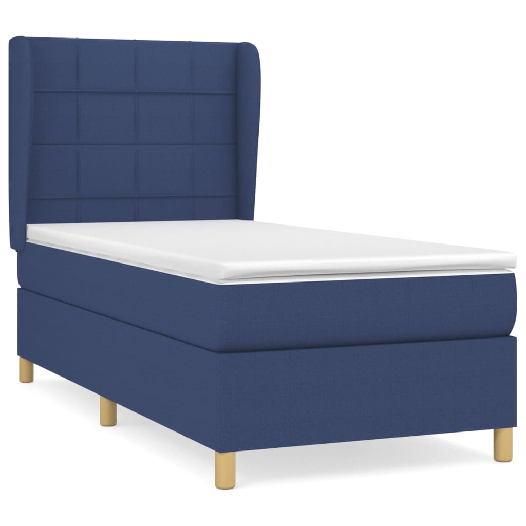 Boxspring met matras stof blauw 80x200 cm is nu te koop bij PeponiXL, paradijselijk wonen!