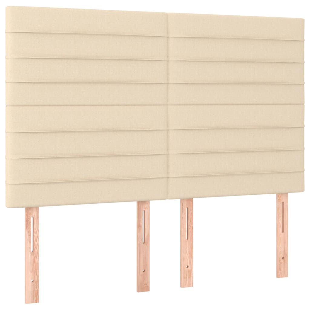 Boxspring met matras stof crèmekleurig 140x190 cm is nu te koop bij PeponiXL, paradijselijk wonen!