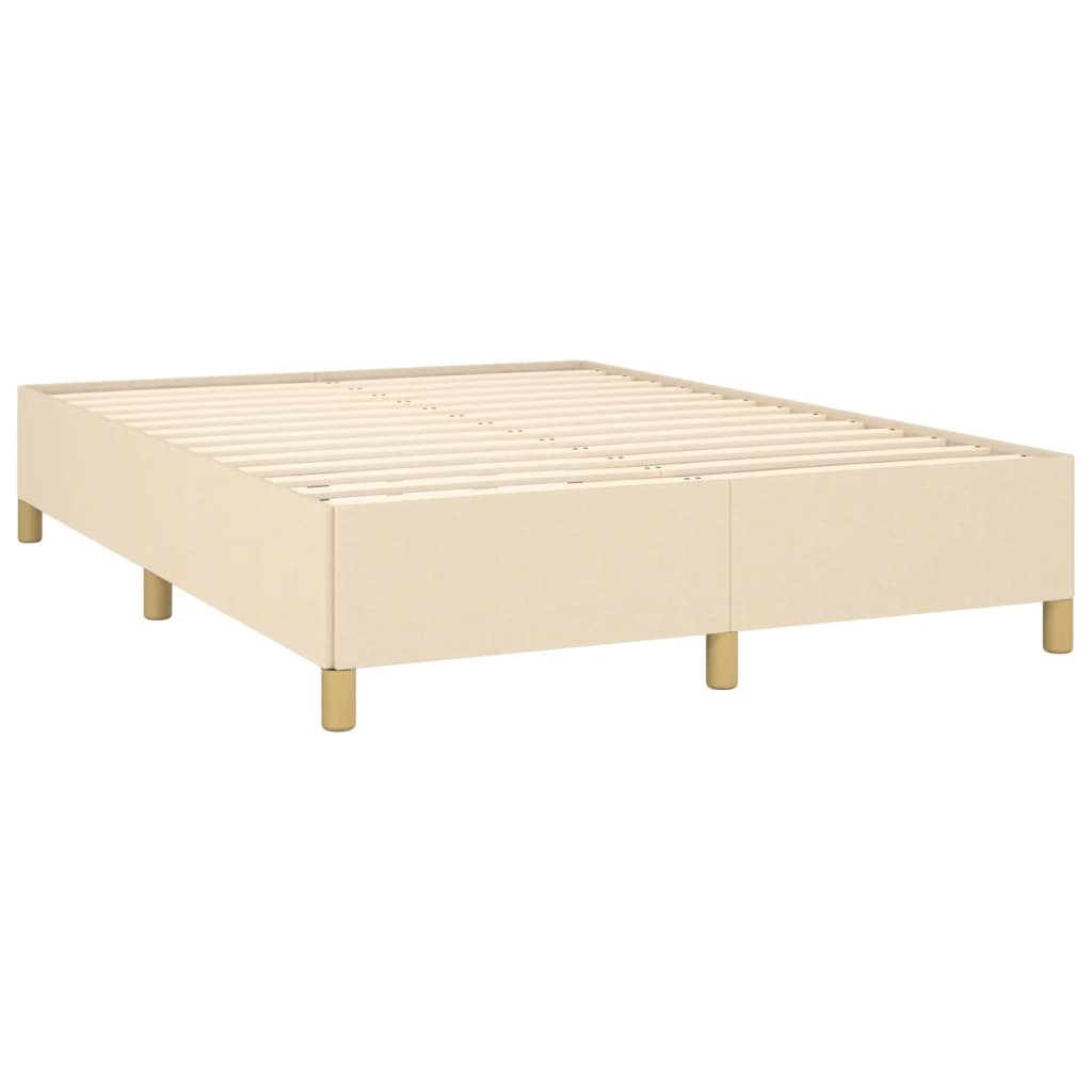 Boxspring met matras stof crèmekleurig 140x200 cm is nu te koop bij PeponiXL, paradijselijk wonen!