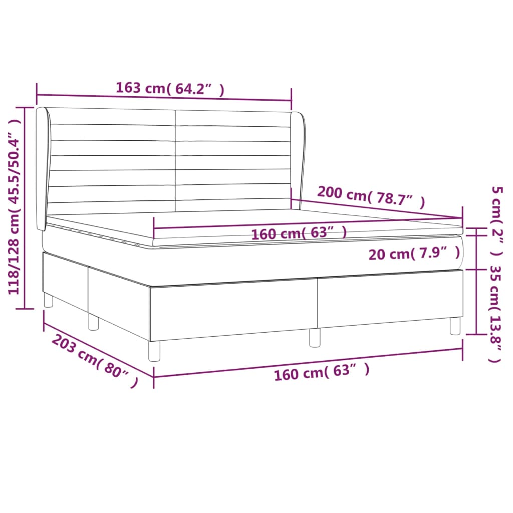 Boxspring met matras stof zwart 160x200 cm is nu te koop bij PeponiXL, paradijselijk wonen!