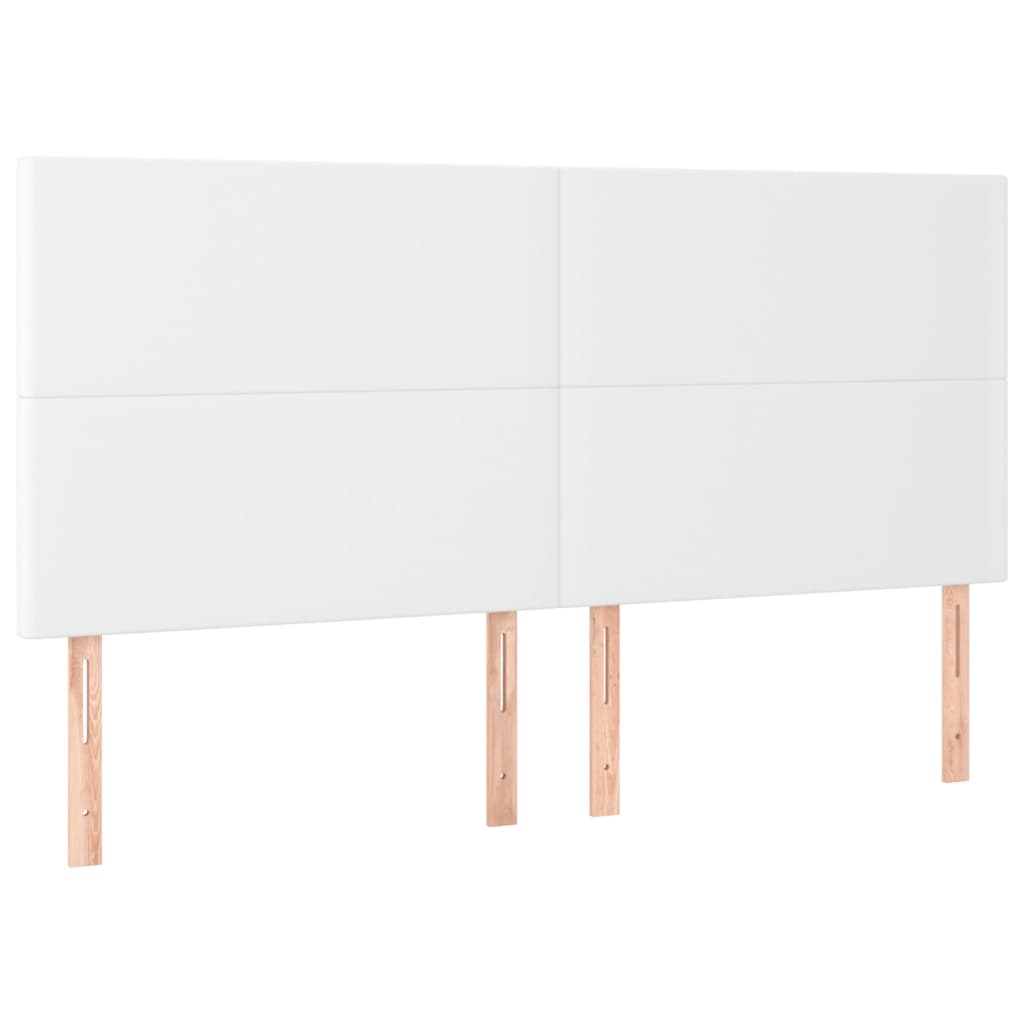 Boxspring met matras kunstleer wit 200x200 cm is nu te koop bij PeponiXL, paradijselijk wonen!