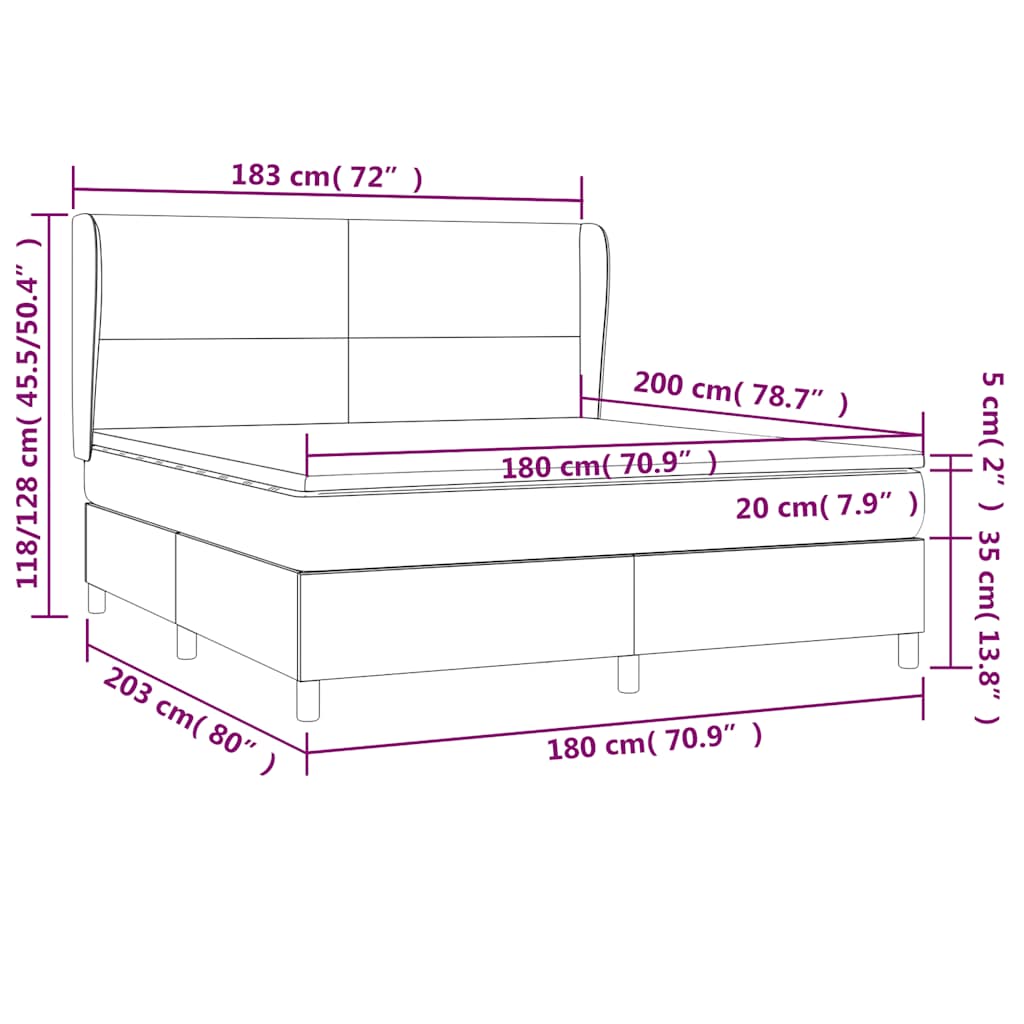 Boxspring met matras fluweel donkergroen 180x200 cm is nu te koop bij PeponiXL, paradijselijk wonen!