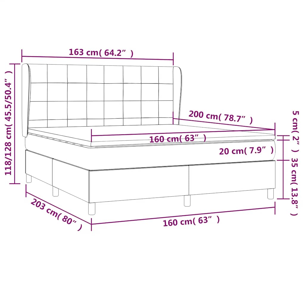 Boxspring met matras fluweel donkerblauw 160x200 cm is nu te koop bij PeponiXL, paradijselijk wonen!