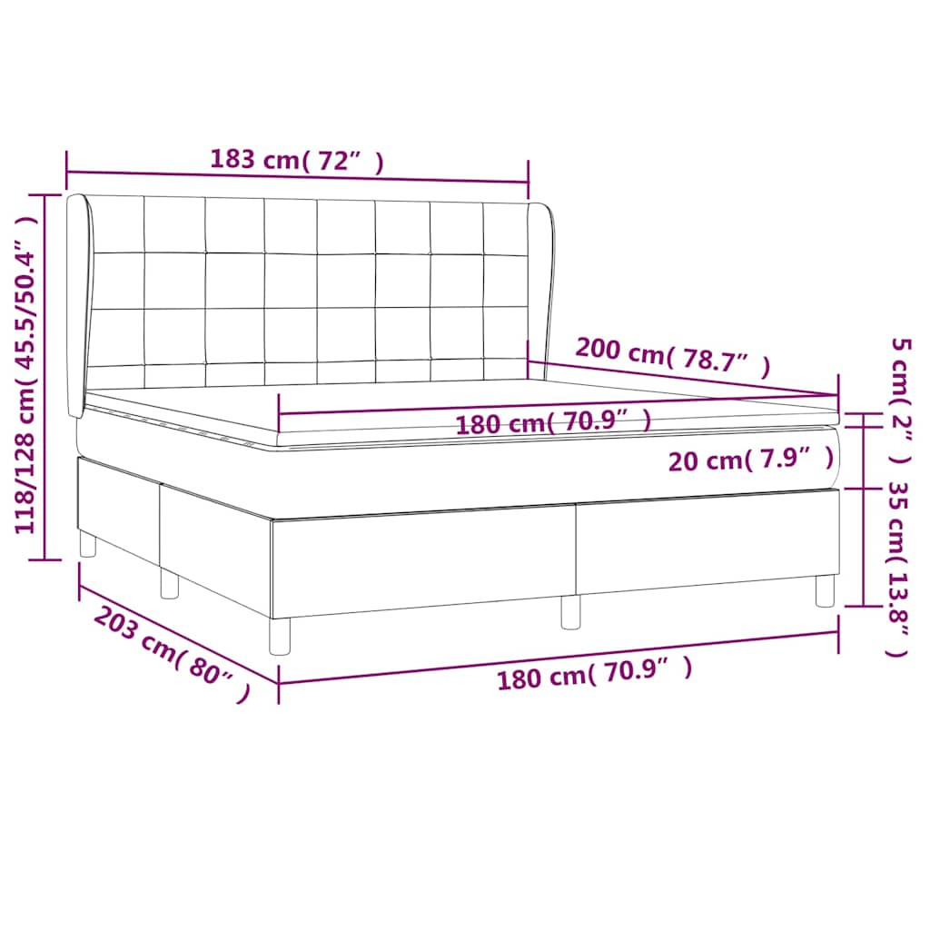 Boxspring met matras fluweel donkerblauw 180x200 cm is nu te koop bij PeponiXL, paradijselijk wonen!