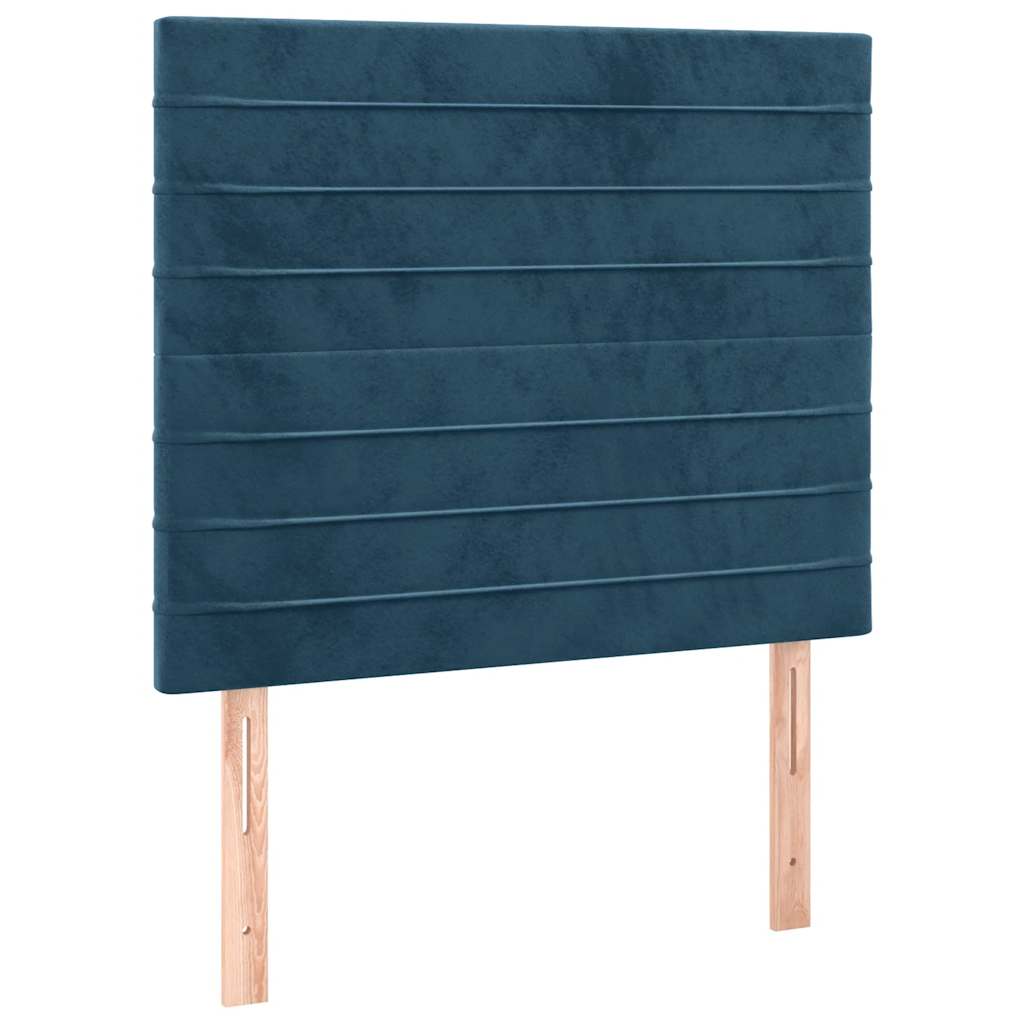 Boxspring met matras fluweel donkerblauw 80x200 cm is nu te koop bij PeponiXL, paradijselijk wonen!