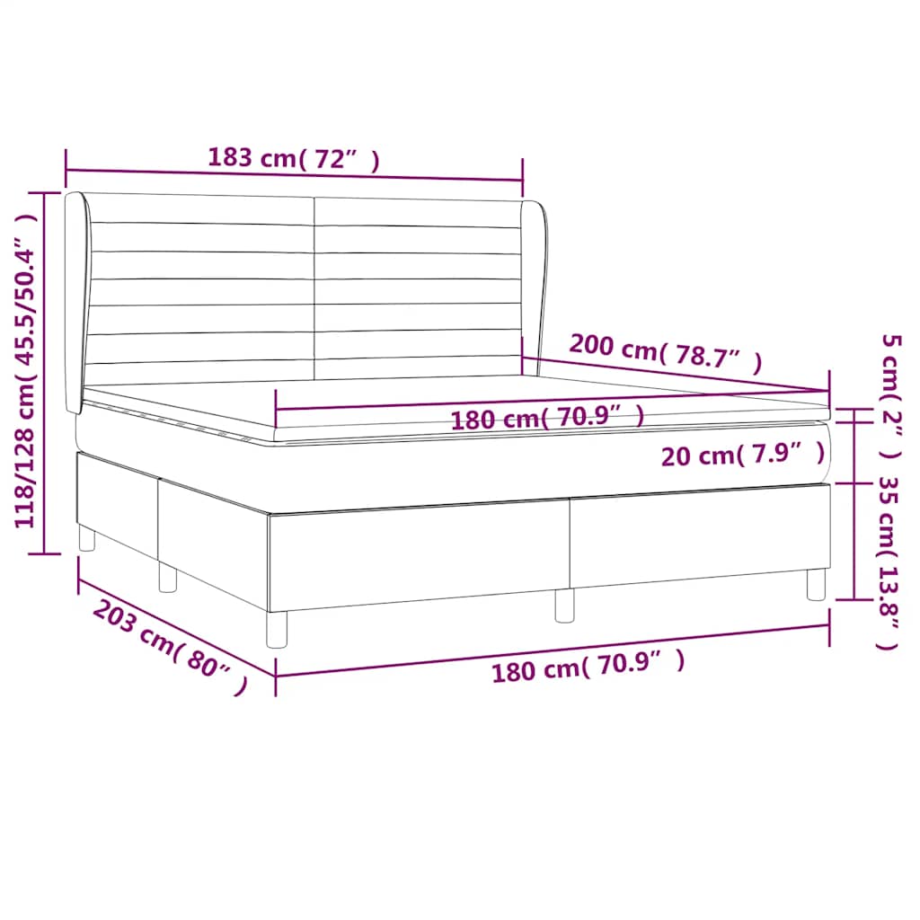 Boxspring met matras fluweel donkerblauw 180x200 cm is nu te koop bij PeponiXL, paradijselijk wonen!