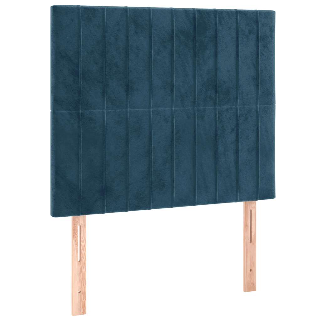 Boxspring met matras fluweel donkerblauw 90x190 cm is nu te koop bij PeponiXL, paradijselijk wonen!