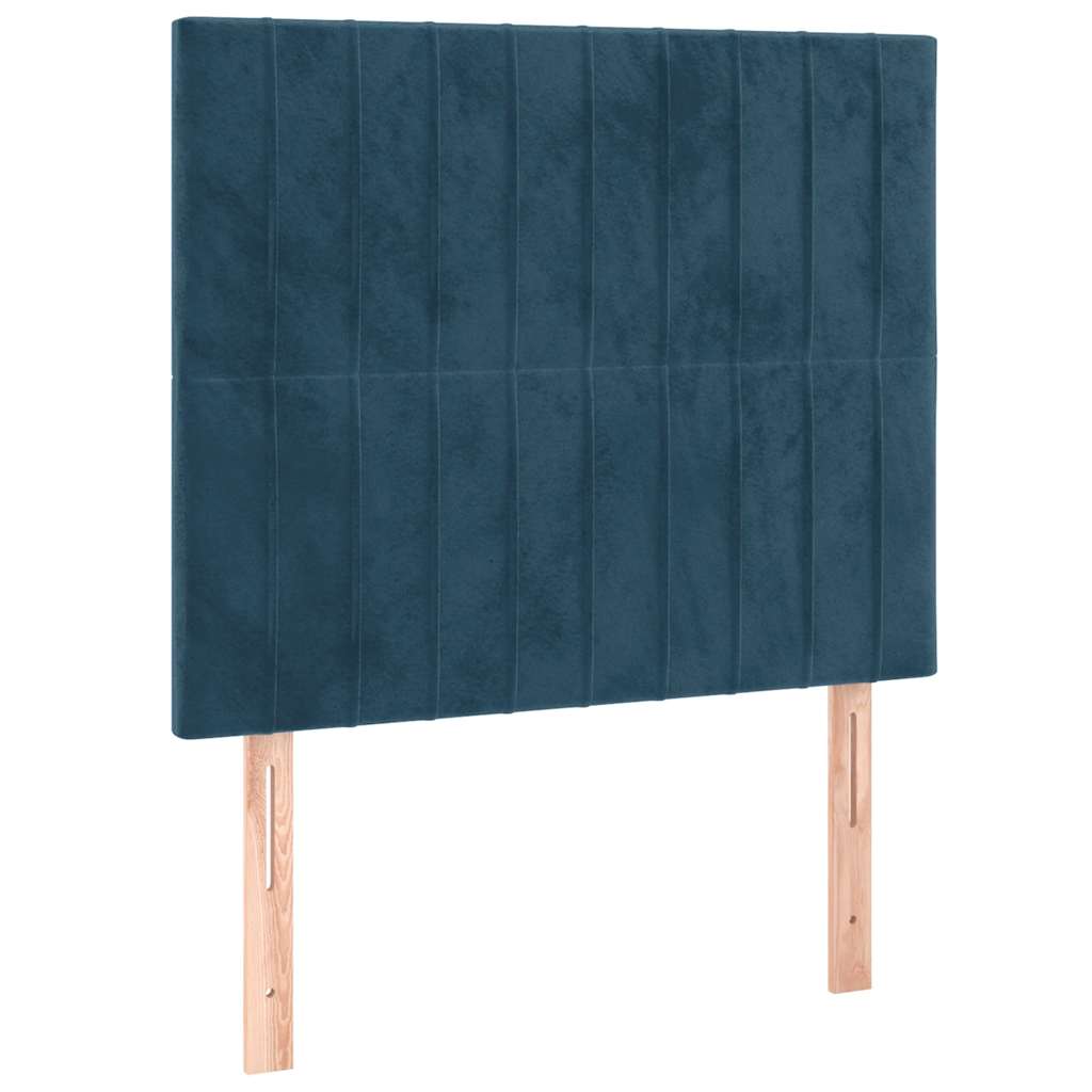 Boxspring met matras fluweel donkerblauw 100x200 cm is nu te koop bij PeponiXL, paradijselijk wonen!
