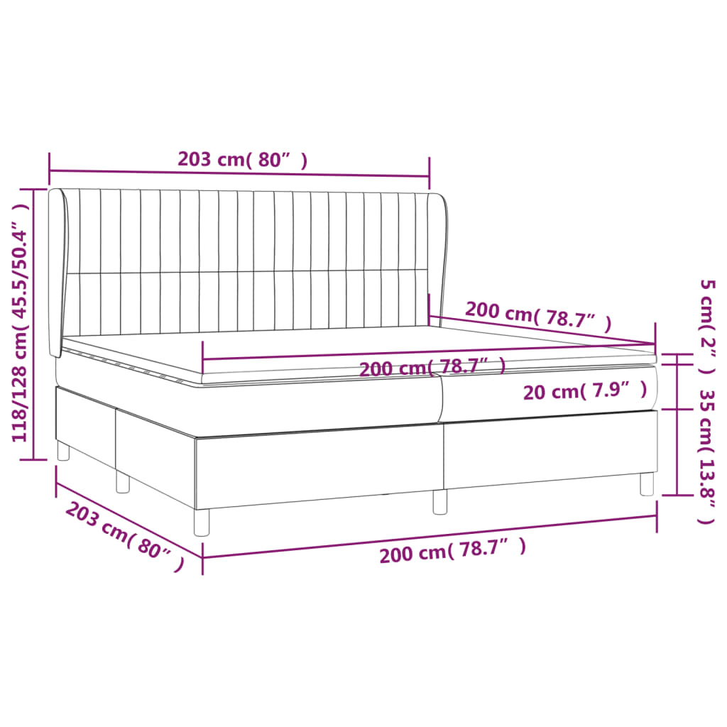 Boxspring met matras fluweel donkerblauw 200x200 cm is nu te koop bij PeponiXL, paradijselijk wonen!