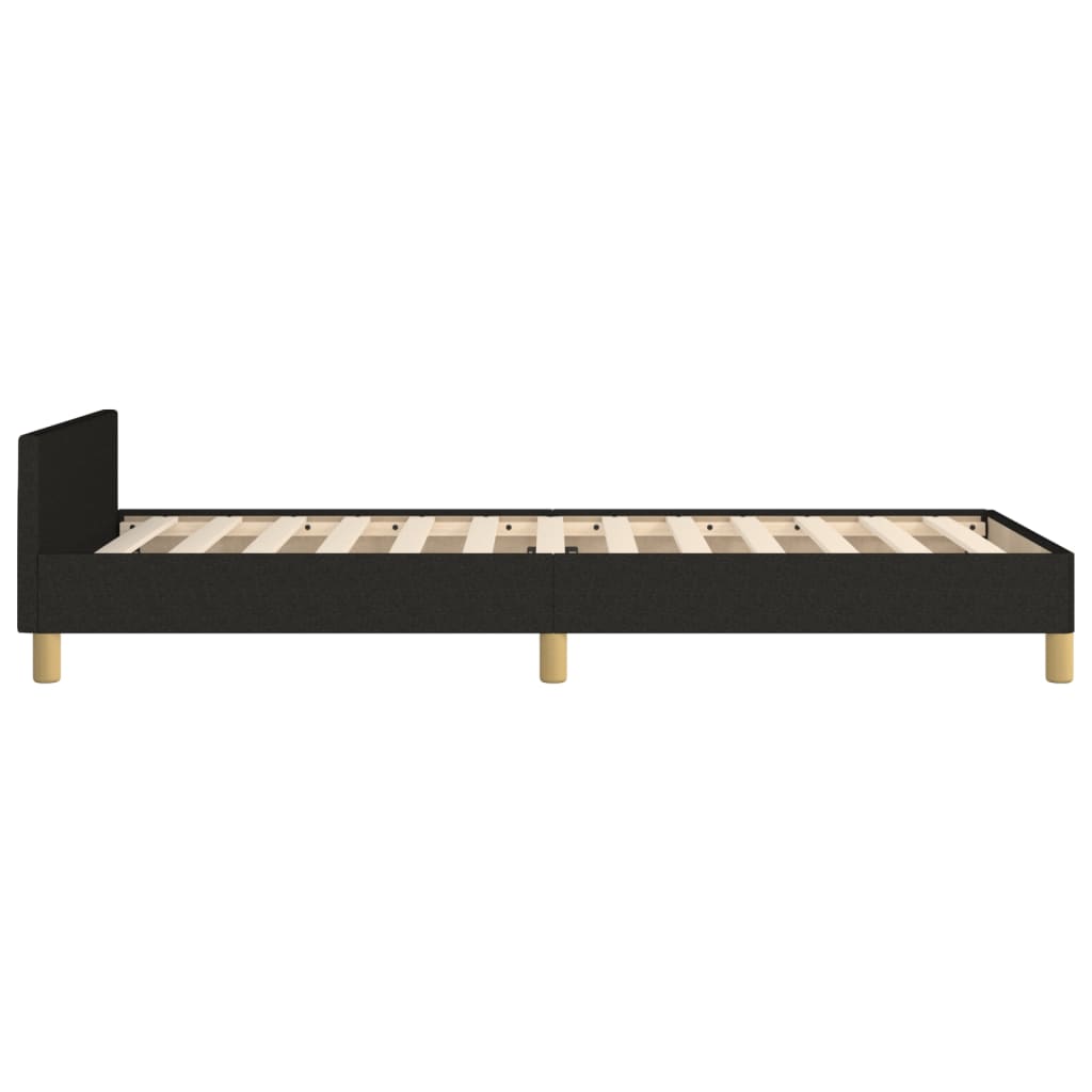 Bedframe zonder matras 80x200 cm stof zwart is nu te koop bij PeponiXL, paradijselijk wonen!