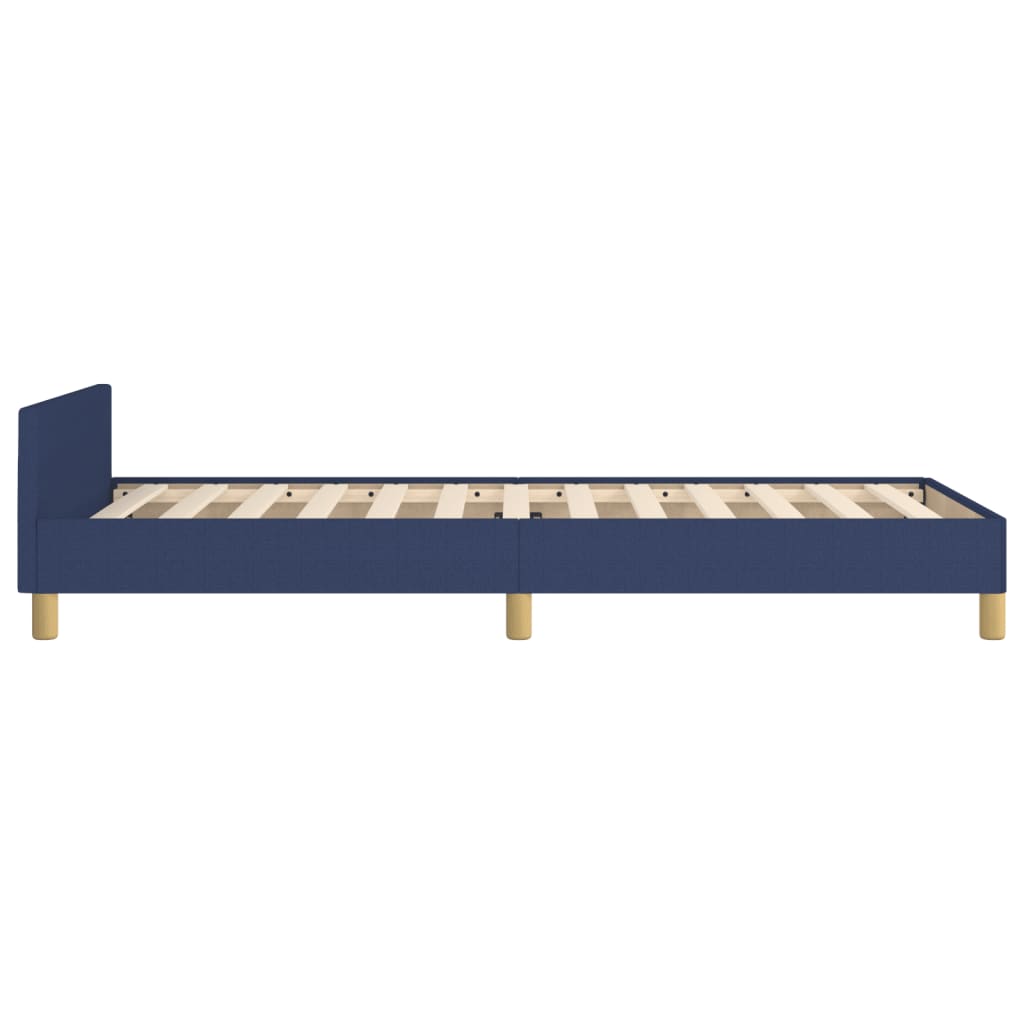Bedframe zonder matras 90x190 cm stof blauw is nu te koop bij PeponiXL, paradijselijk wonen!