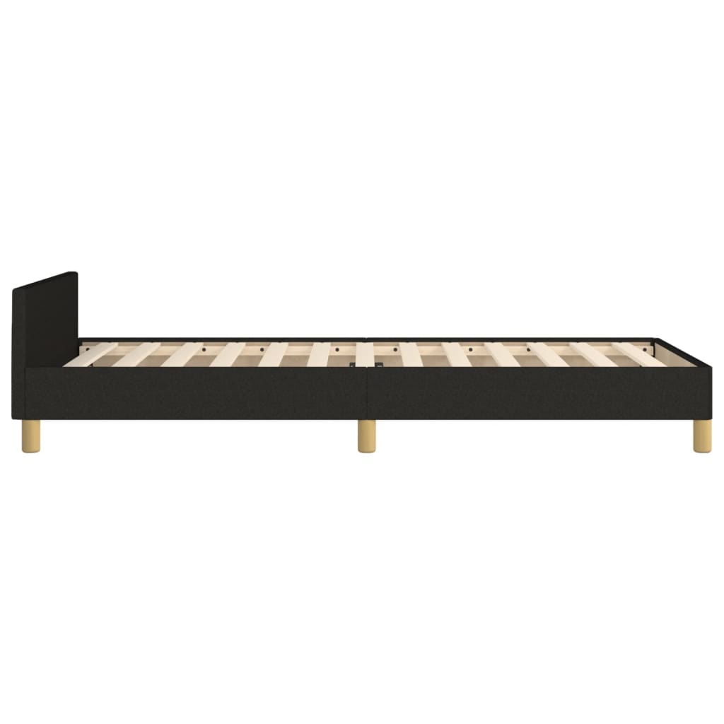 Bedframe zonder matras 90x200 cm stof zwart is nu te koop bij PeponiXL, paradijselijk wonen!