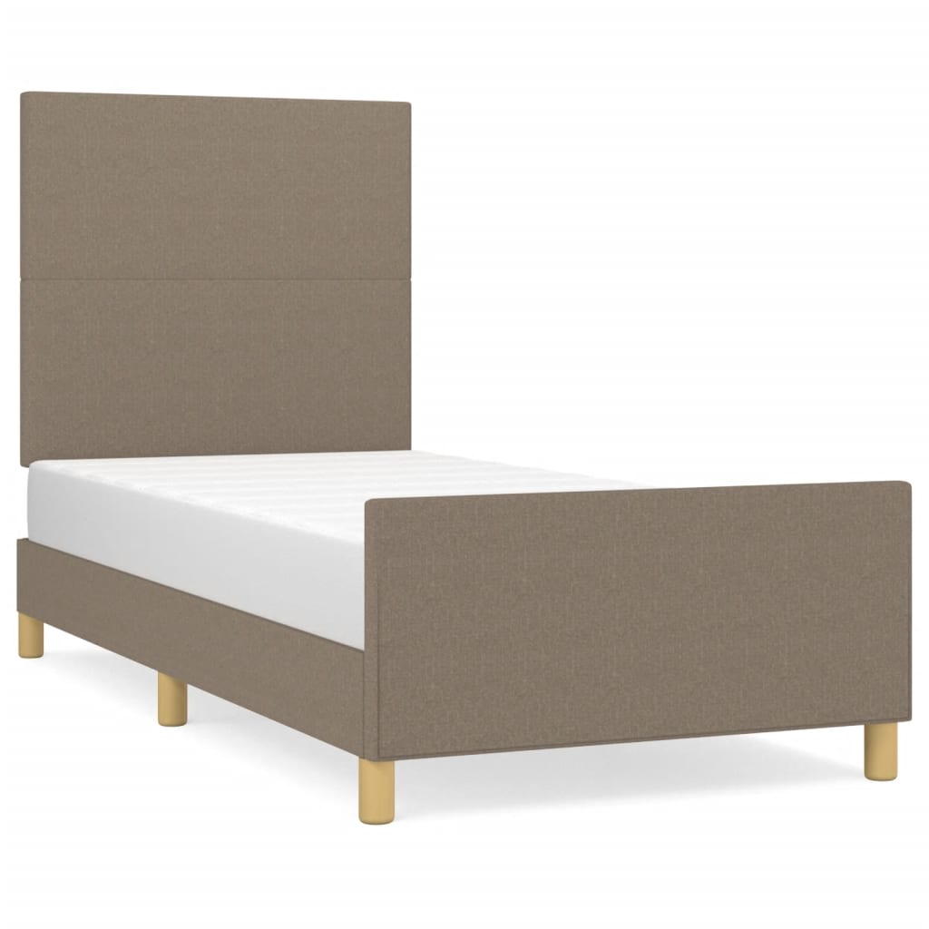 Bedframe zonder matras 90x200 cm stof taupe is nu te koop bij PeponiXL, paradijselijk wonen!