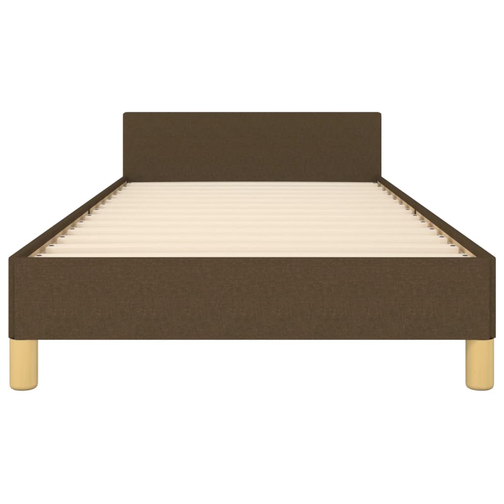 Bedframe zonder matras 100x200 cm stof donkerbruin is nu te koop bij PeponiXL, paradijselijk wonen!