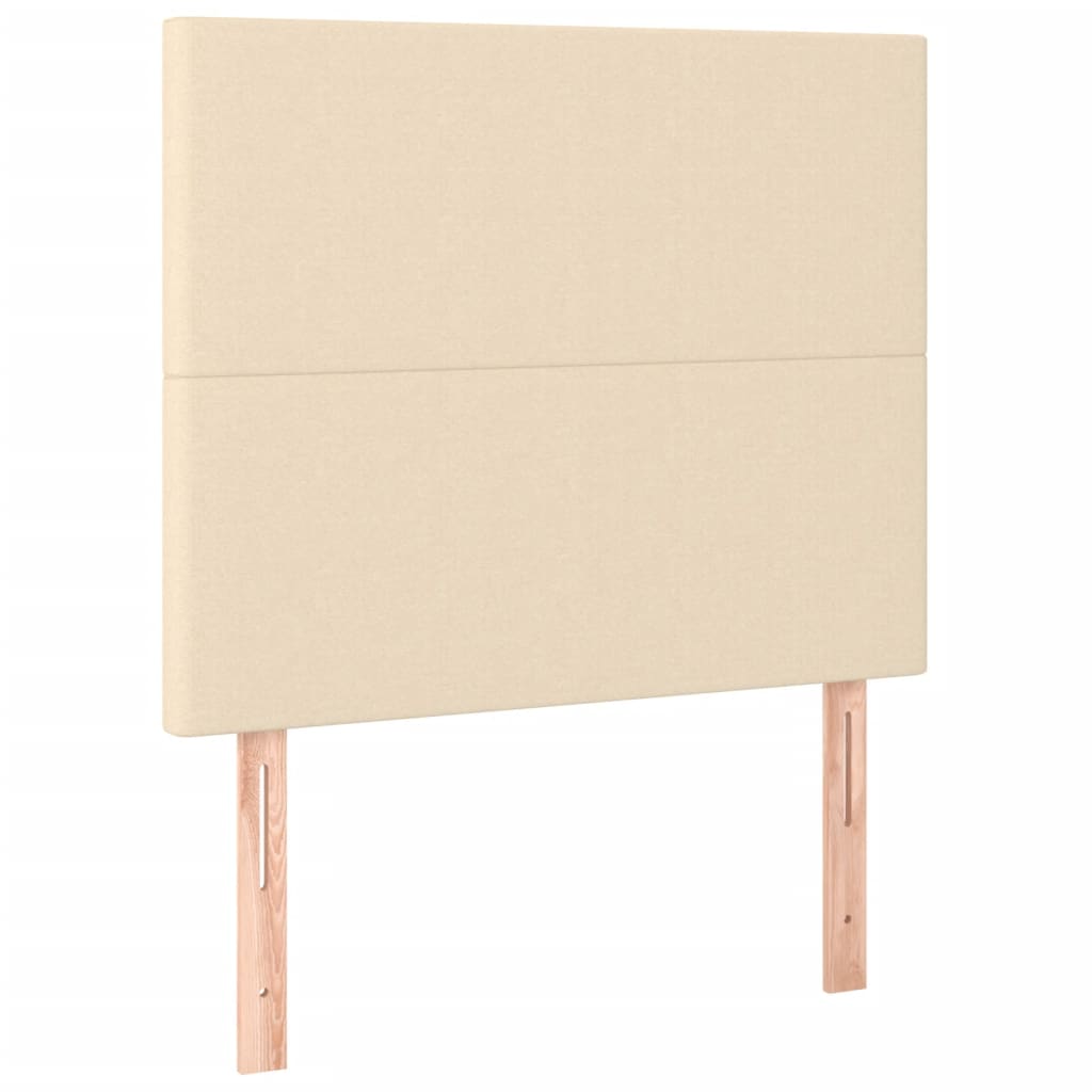 Bedframe zonder matras 100x200 cm stof crèmekleurig is nu te koop bij PeponiXL, paradijselijk wonen!