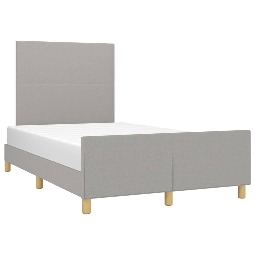 Bedframe zonder matras 120x200 cm stof lichtgrijs is nu te koop bij PeponiXL, paradijselijk wonen!