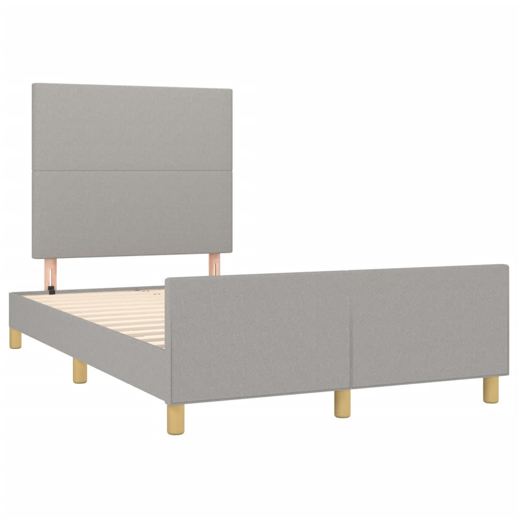 Bedframe zonder matras 120x200 cm stof lichtgrijs is nu te koop bij PeponiXL, paradijselijk wonen!