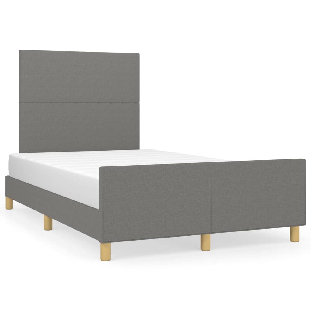 Bedframe zonder matras 120x200 cm stof donkergrijs is nu te koop bij PeponiXL, paradijselijk wonen!