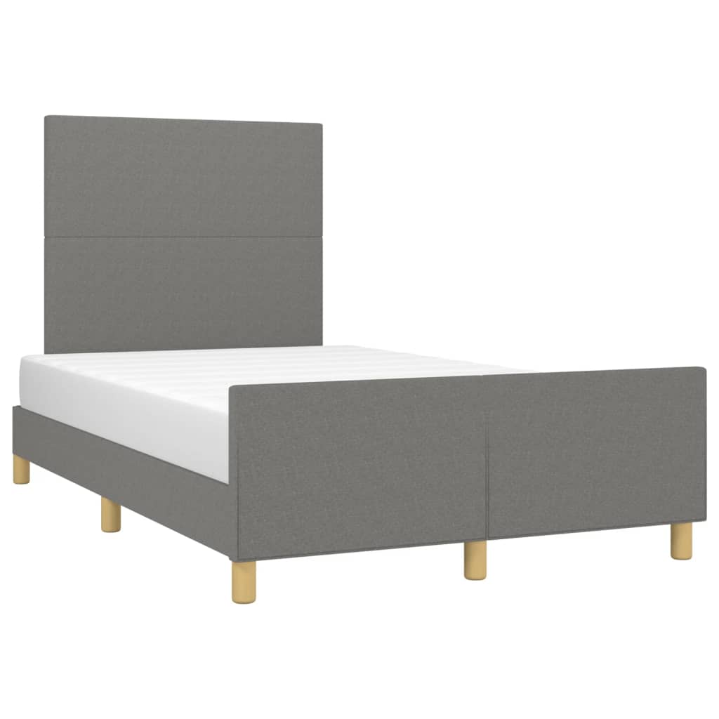 Bedframe zonder matras 120x200 cm stof donkergrijs is nu te koop bij PeponiXL, paradijselijk wonen!