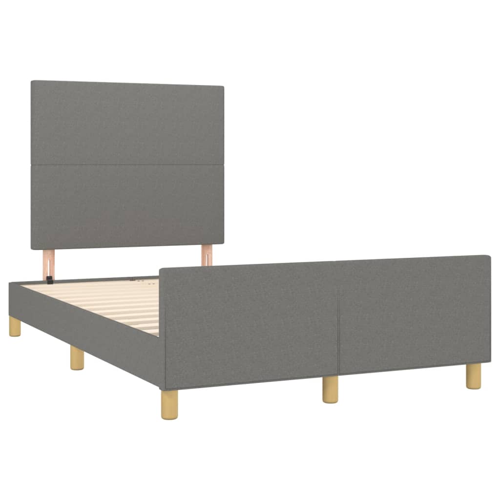 Bedframe zonder matras 120x200 cm stof donkergrijs is nu te koop bij PeponiXL, paradijselijk wonen!